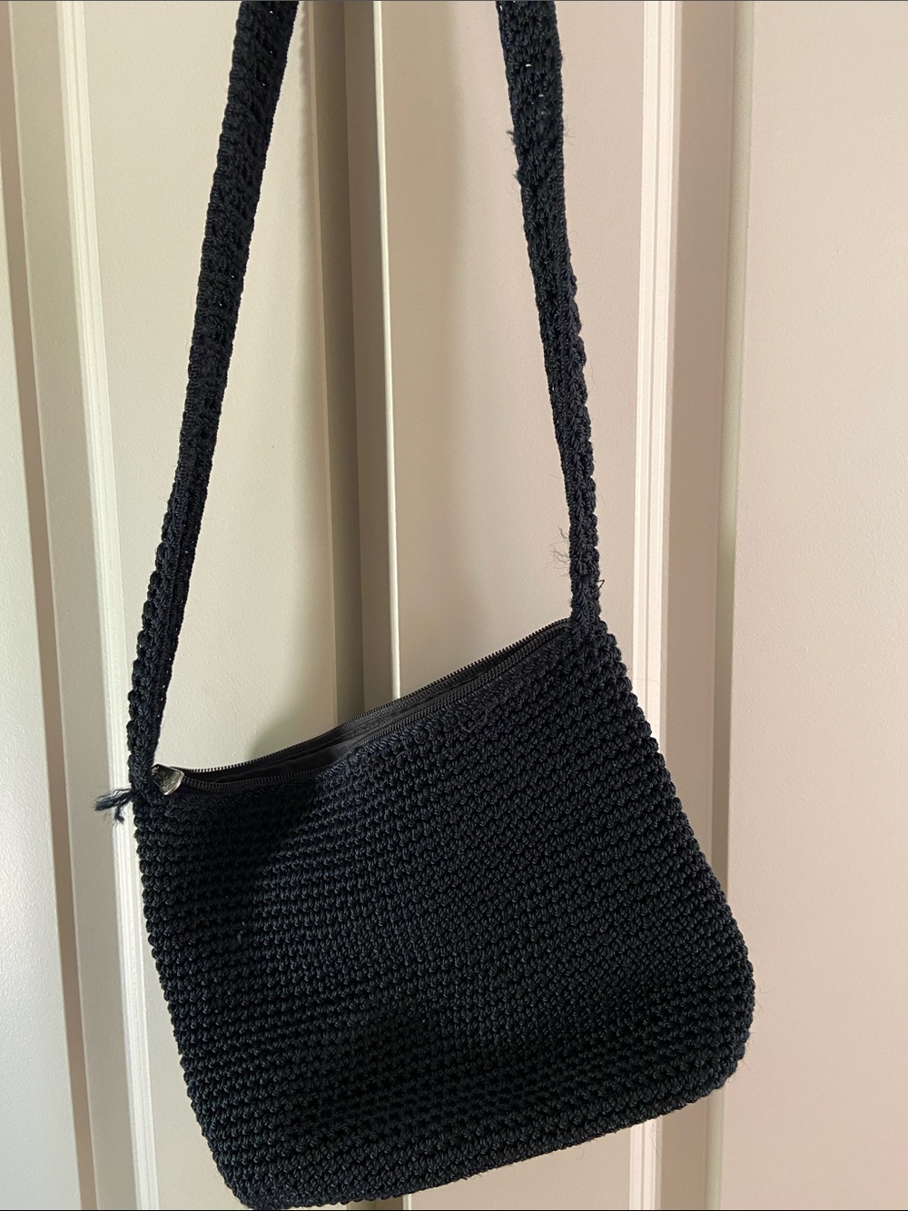 The Sak Black Crochet Crossbody Bag